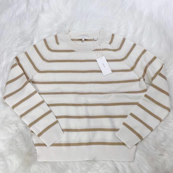 NWT Vince Striped Wool & Cashmere Blend Sweater Jumper - Picture 5 of 6